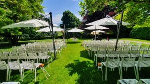 Engagiert als Hochzeitssängerin auf Schloss Gerzensee.